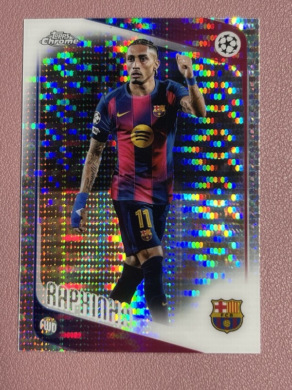 2025-26 Topps Chrome Raphinha Pulsar Refractor #97 Barcelona Brazil