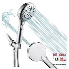 Shower Head with Handheld, 9-Setting High Pressure Shower head with Silver