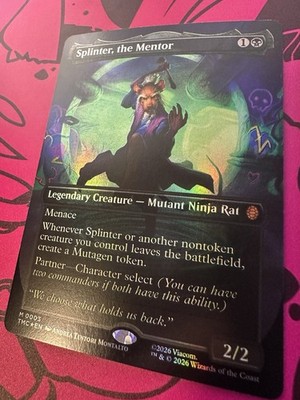 Splinter, The Mentor & Heroes in a Half Shell Borderless FOIL NM