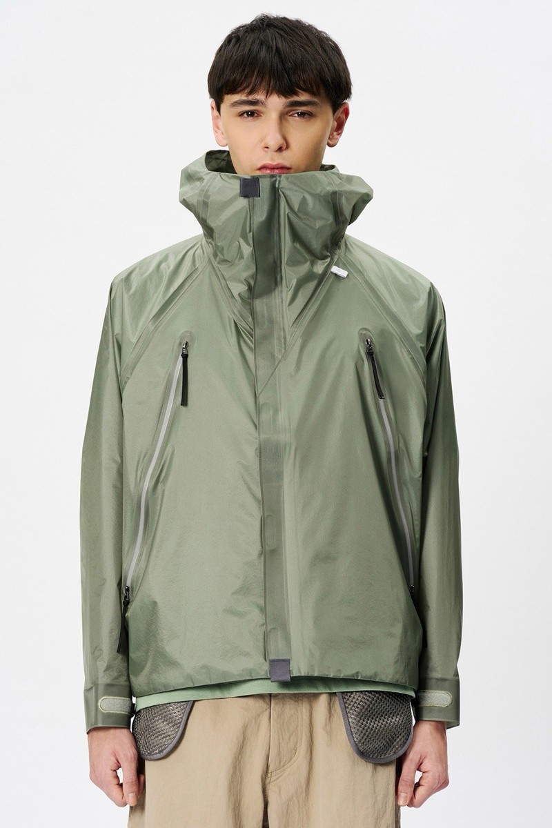 ジャケット・アウター goldwin0 Packable Light Parka 3 Goldwin 0 3L Jacket Desert Sage Green Waterproof Japan Size 3