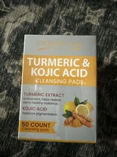 50 PCS Turmeric Cleansing Pads Kojic Acid and Turmeric Cleansing Pads for Face