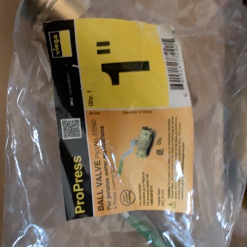 ProPress Ball Valve 1 Inch Bronze Press Fit Plumbing Shutoff Valve Lead Free