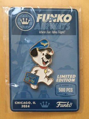 FUNKO AIRWAYS FUN TAKES FLIGHT CAPTAIN PROTO PILOT 500 PC CHICAGO 2024 PIN BADGE