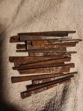 25 Vintage Square Cut 2 1/2” Straight Nails with Square Heads - Free Shipping!