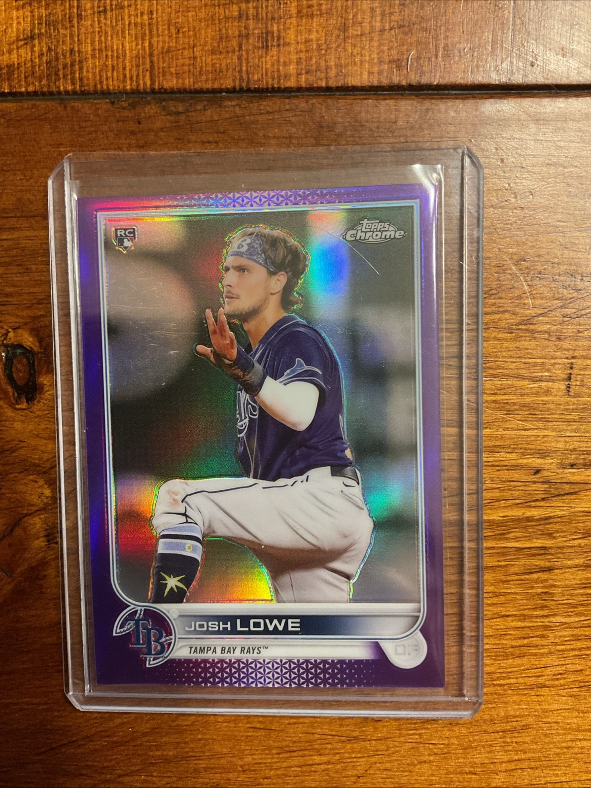2022 Topps Chrome - Josh Lowe #83 Purple Refractor /250 (RC)