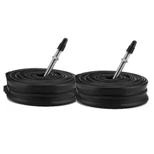 2 Pack 700x23/25c F/V60mm Presta Valve Bicycle Inner Tire Tubes Compatible wi...