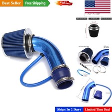 3 Inch Cold Air Intake System Aluminum Induction Pipe With Air Filter In Blue
