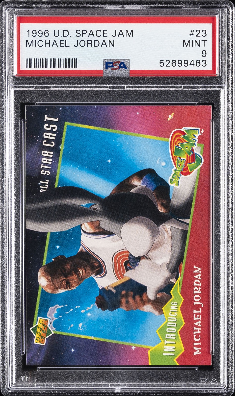 1996 UD SPACE JAM #23 MICHAEL JORDAN PSA 9