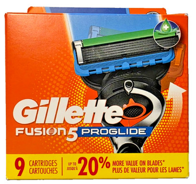 Gillette Fusion5 Proglide Blade Refills 9 Cartridges (NEW)