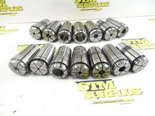 14 ASSORTED TG100 COLLETS 1/8" TO 27/32"