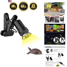 Reptile Heat Lamp 50W UVA UVB Basking Spot Light for Turtle Lizard Snake