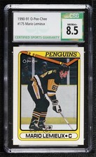1990-91 O-Pee-Chee Mario Lemieux #175 CSG 8.5 HOF 0r2f