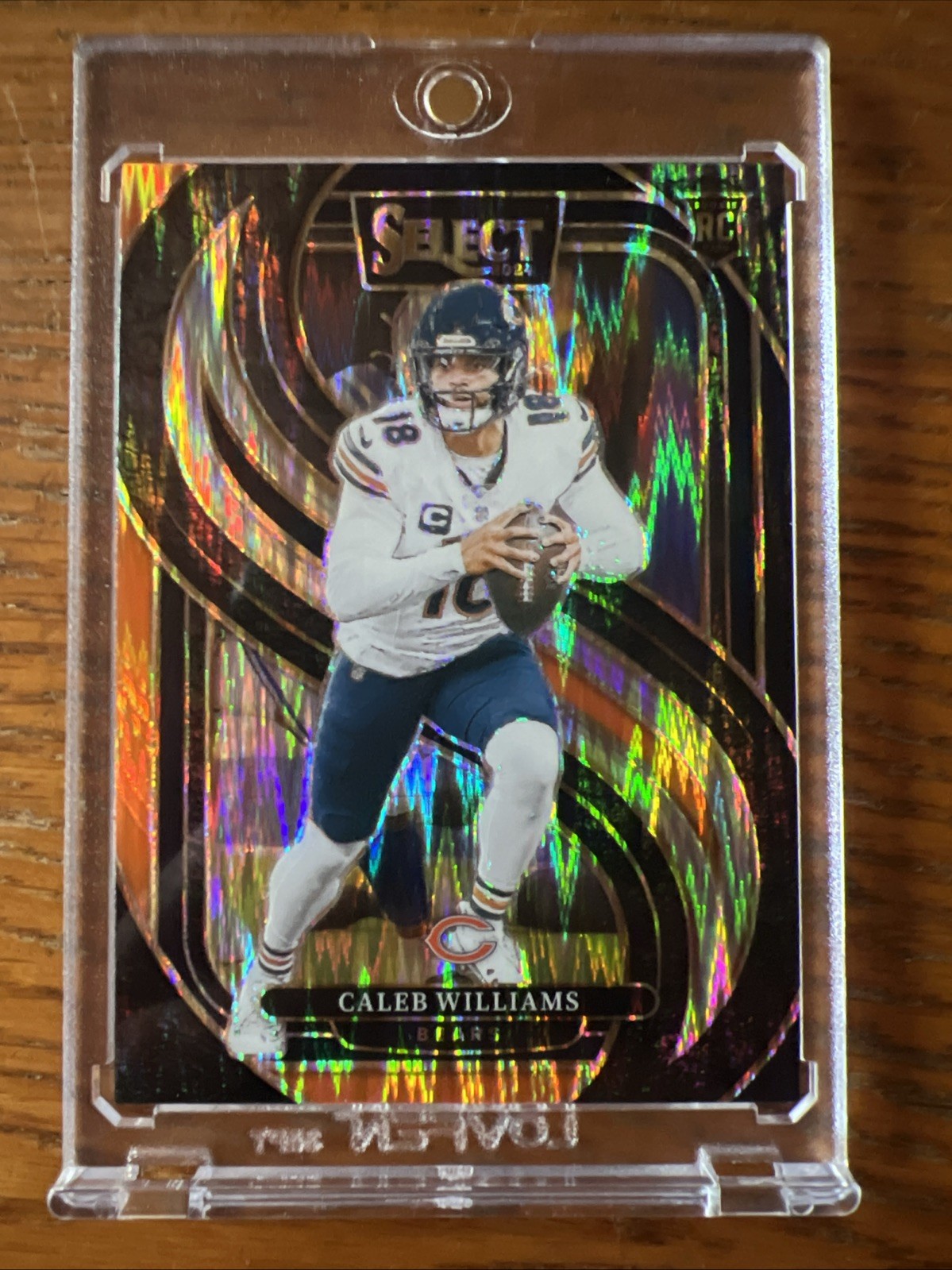 2024 Panini Select Caleb Williams Black & Orange Shock Prizm (RC) #114