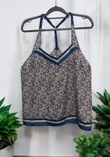 LC Lauren Conrad Women’s Pretty Floral Tank Top Size XL Blouse