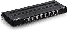TRENDnet TCP08C6AS 8-Port Cat6A Shielded Patch Panel Black