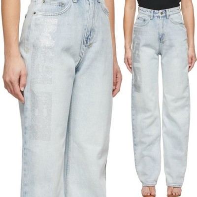 NWT KSUBI Playback Krystal Light Wash High-Waisted Jeans Size 25 Straight Leg