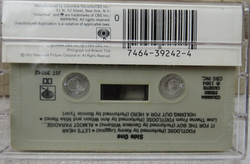 Footloose Soundtrack Kenny Loggins Sammy Hagar Shalamar Tested Cassette-Tested
