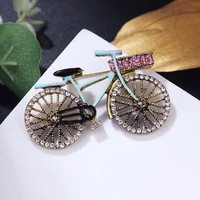 Brosche Premium Brosche Schnalle Vintage Blue Bike Brosche Pin