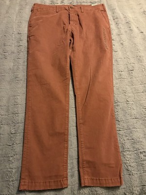 NEW Mens American Eagle Slim Lived-In Khakis Pants Flex 36x32 Red NWT