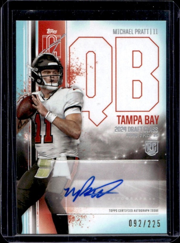 2024 Topps Signature Class Michael Pratt Rookie I Auto Teal RC #/225 Buccaneers