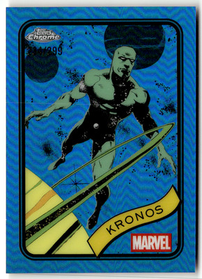 Topps Marvel Chrome 2025 Card No. 25 Kronos Blue Refractor 234/299