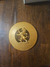 Vintage Kilt Brooch Gold Rampant Lion 3"