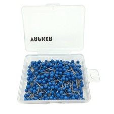 VAPKER 1/8 Inch Map Tacks Round Plastic Head Push pins with 09 Blue