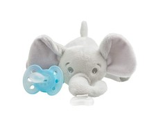 Philips Avent Ultra Soft Snuggle Pacifier and Stuffed Animal for Babies 0-6 M...