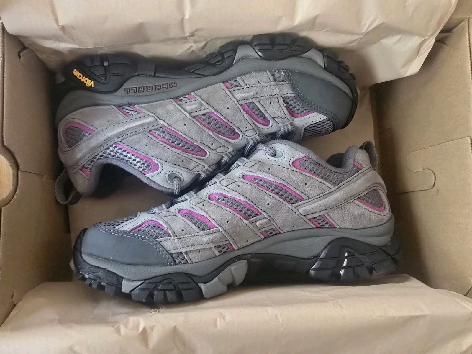 Merrell Moab 2 Vent Women's Hiking Shoes Castlerock Gray Pink US 8 Medium J06094
