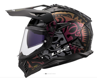 LS2 BLAZE II ADVENTURE HELMET DUAL SPORT MOTORCYCLE UTV ATV CHAMELEON RANGI - LG