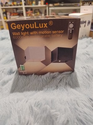 GeyouLux - Wall light with motion sensor with 6k mAh rechargeable battery 
