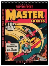 Asgard Press 2026 Vintage Superheroes Deluxe Calendar, 11"x15"