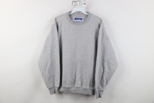 Vtg 90s Russell Athletic Womens Medium Blank Crewneck Sweatshirt Heather Gray
