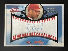 2004 Fleer Sweet Sigs Sky Baseball Albert Pujols 7/7 Ball Patch Auto Autograph
