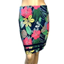 Talbots Women  s Skirt Straight Size 4 Floral Cotton Blend NWT