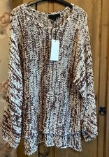 Zara brown jumper Sz M 14 16 long sleeve BNWT