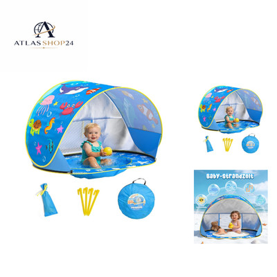 Baby Beach Shelter UV50 Pop Up Tent mit Mini Pool und Tragetasche