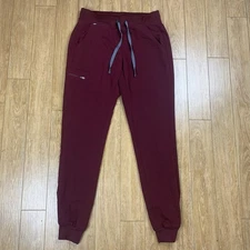 FIGS Zamora Jogger Women Small Tall Burgundy Scrub Pants Medical Nurse