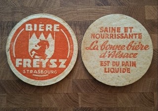 Ancien Sous Bock Avant Guerre 1930/40 Biere Brasserie Freysz Strasbourg