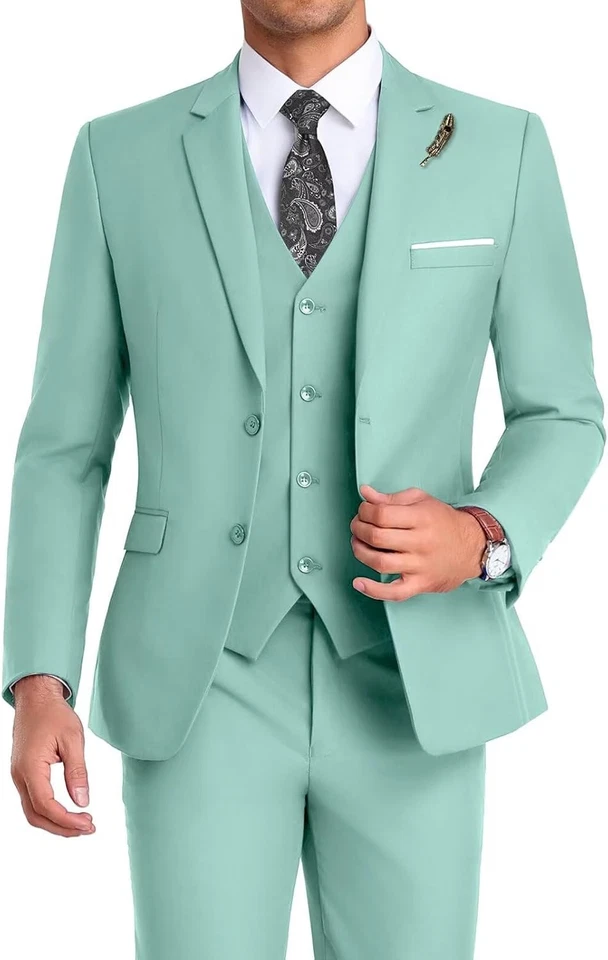High-End Suits Men Suit 3 Pieces Slim