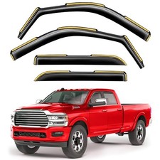 in-Channel Window Rain Guards Fit for 2019-2026 Dodge RAM 2500 3500 Crew Cab