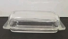 Vintage Corning Pyrex Clear Glass Covered Butter Dish Top & Base 72-B (NY USA)