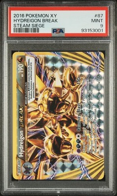 2016 POKEMON XY STEAM SIEGE #87 HYDREIGON BREAK PSA 9