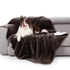 gogobunny Waterproof Bed Blanket, Reversible Sherpa Fleece Throw Blanket for ...