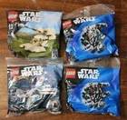 LEGO Star Wars Polybag 4 Set Lot 30654 X-Wing, 30680 AAT, 30708 Falcon x2.