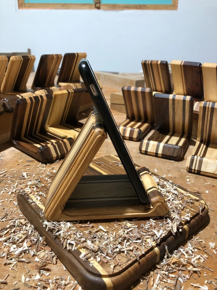 EXCLUSIVE!Luxury wooden Ipad, phone,tablet stand,LIMITED edition!Handcrafted! - Image 2 of 4