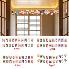 Japanese Style Cat String Flag 20Pcs 8x12 Flags 8M for Izakaya Store Decor