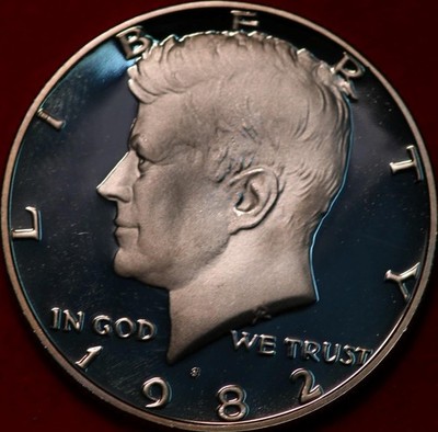 Uncirculated Proof 1982-S San Francisco Mint Clad Kennedy Half Dollar