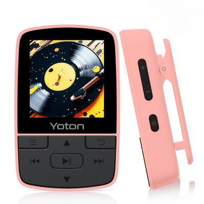 Yoton MP3-Player Bluetooth 5.2 Rosa Sportclip 128 GB