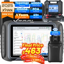 XTOOL D8W V2.0 All System Diagnostic OBD2 Scanner 42+ Services Topology Mapping